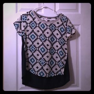 Aztec patterned top