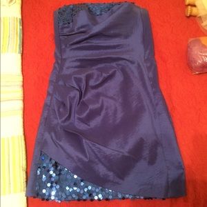 blue cocktail dress
