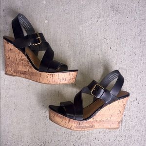 Faux Leather Target Wedges