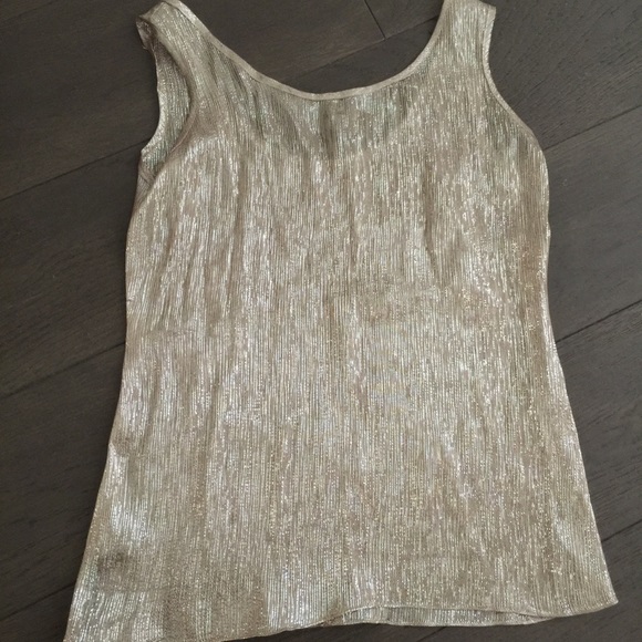 100% silk handmade gold shimmery top