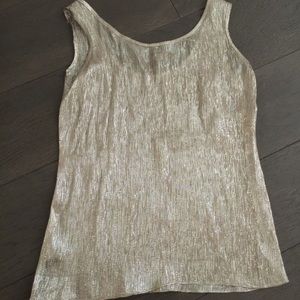 100% silk handmade gold shimmery top
