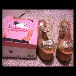 Jeffrey Campbell clear platform sandals