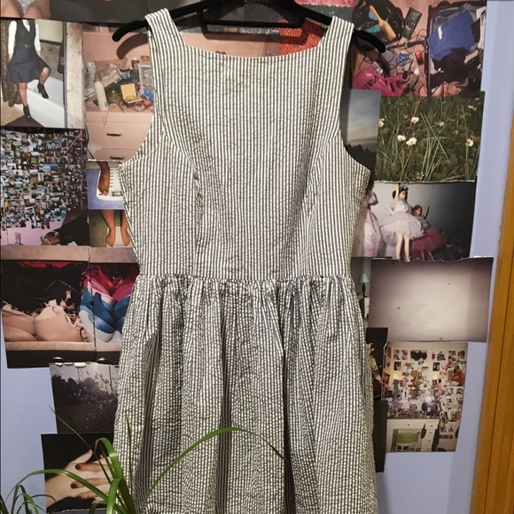 American apparel seersucker striped sundress