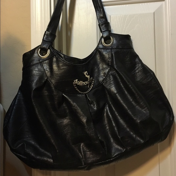 Black faux leather "Dollhouse" purse - Picture 2 of 3