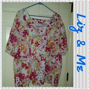 Colorful short sleeve blouse