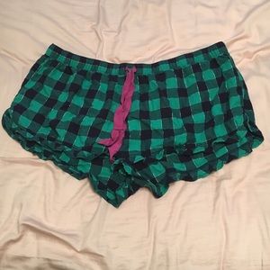XXL aerie plaid pajama shorts