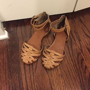 Blue and White Stitched MIA Sandals