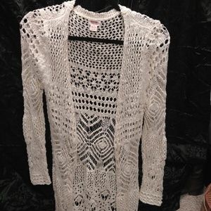 Long crochet duster
