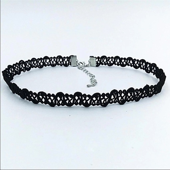 Black choker necklace