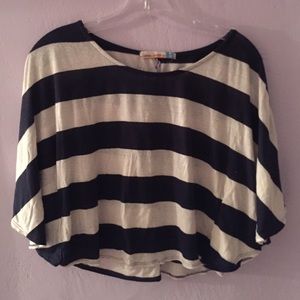 Striped Vintage Havana Cropped Tee