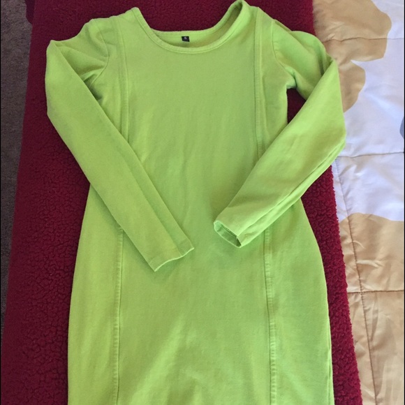 Neon yellow/green bodycon dress
