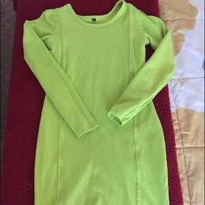 Neon yellow/green bodycon dress