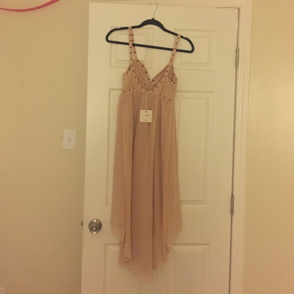 Ladakh peach hi-low dress
