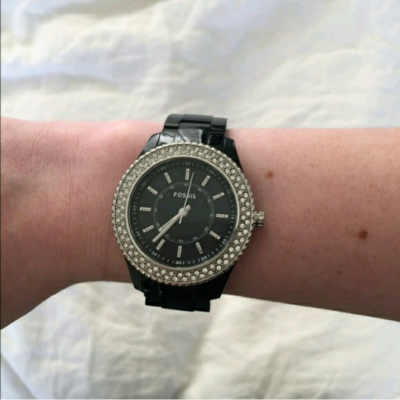 Fossil Accessories - Black faced Fossil watch