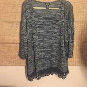 Gray Lace top