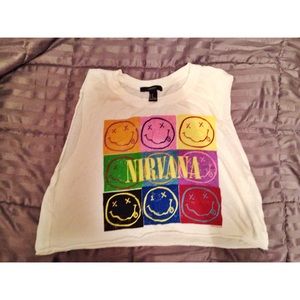 Nirvana Graphic Crop Top