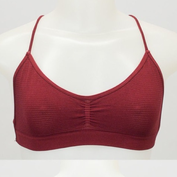 Wine Strappy Bralette - Picture 3 of 4