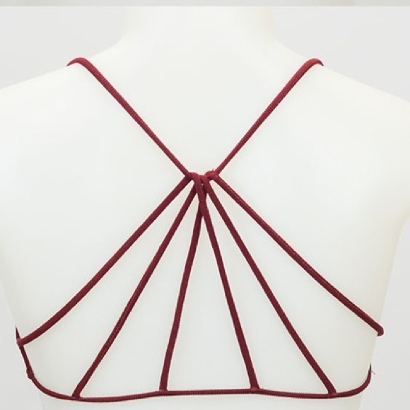 Wine Strappy Bralette - Picture 4 of 4