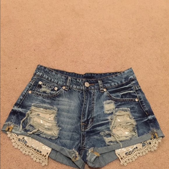 Denim shorts