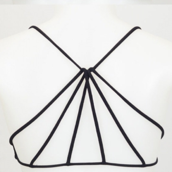 RESTOCKING SOON//Black Strappy Bralette - Picture 4 of 4