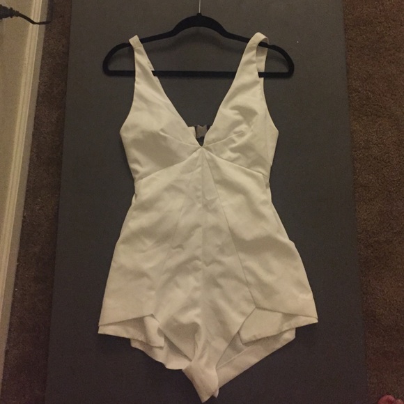 Blessed Are The Meek white origami romper