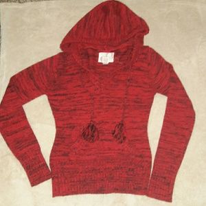 Red sweater hoodie