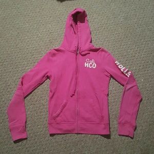 Hollister Pink Zip-Up Size Small Good Condition