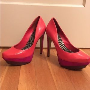 High multi-colored stilettos
