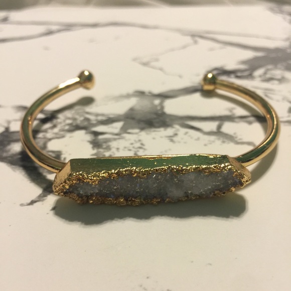 White druzy stackable bangles - Picture 4 of 4