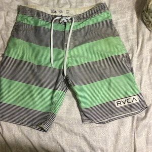 RVCA Green/Black boardshorts- size 34