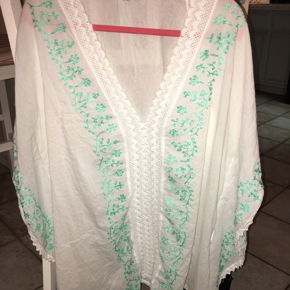 Blue island pool kimono