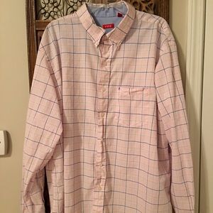 Izod Long Sleeve Button Down Pink 2XLT