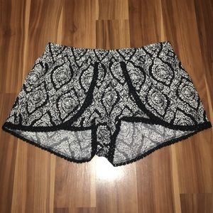 Black & white graphic shorts