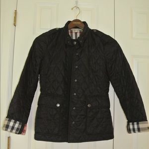 Burberry Brit Quilted Button Up Jacket