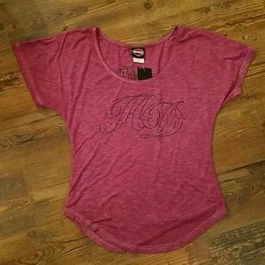 Harley-Davidson Dolman Purple Top MD NWT AS IS