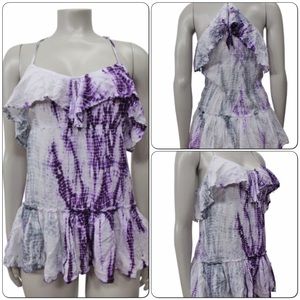 Free people tank top embellished trim small