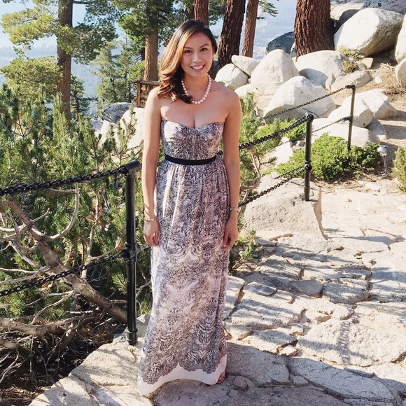 BCBG White and Black Gown - Picture 2 of 4