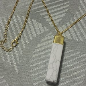 Natural Marble Pendant 14K GF necklace