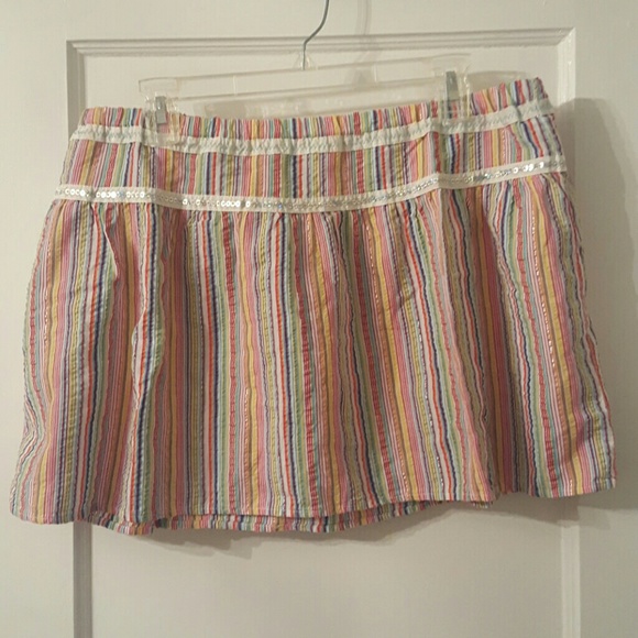 Old Navy cotton rainbow skirt