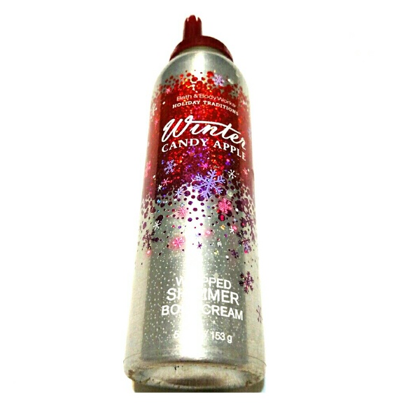 Winter Candy Apple shimmer body cream