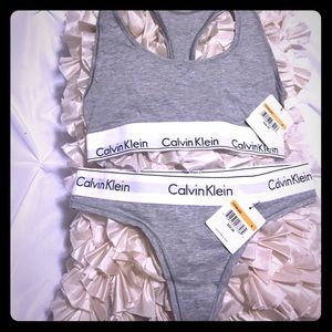 NWT CK bralette and thong set