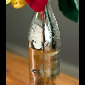 Silver painted coke bottle!