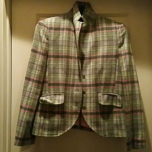 Plaid women's blazer jacket