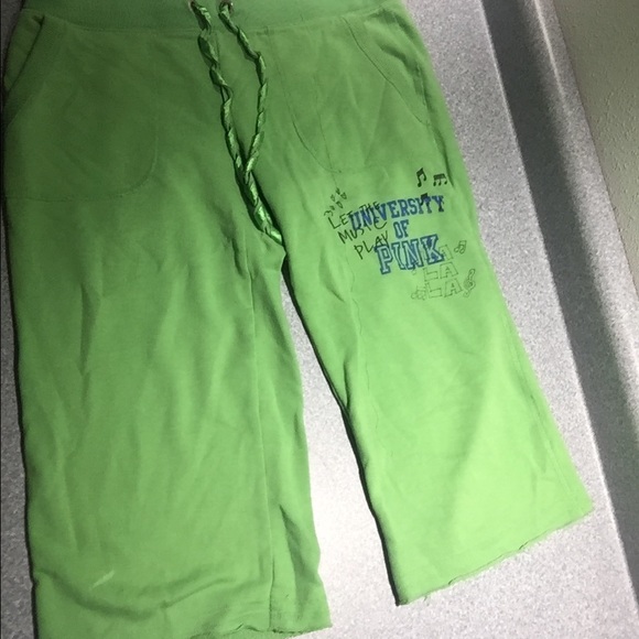 Lime green Capri sweats Vs