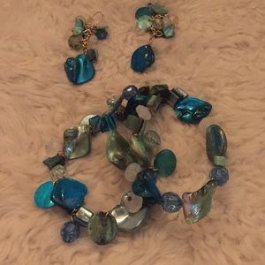 Turquoise Bracelet and Earring Set