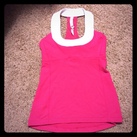 Lululemon pink scoop neck tank 4 small