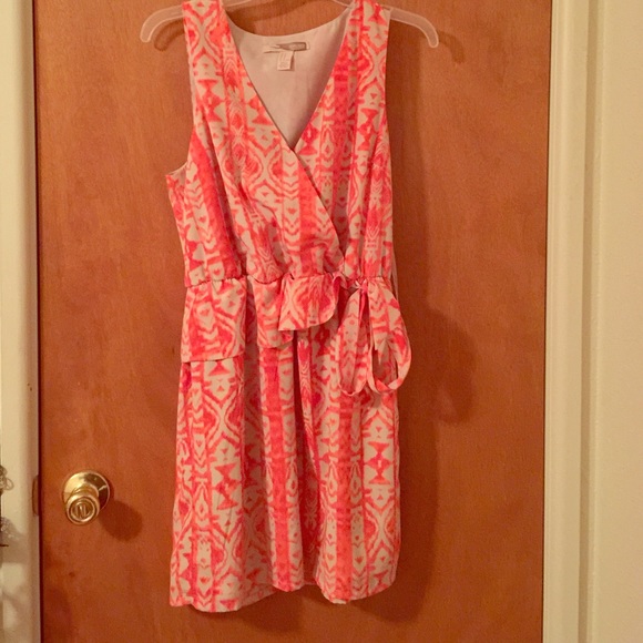 Nude & orange color dress. - Picture 1 of 2