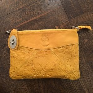Authentic Italian Leather Yellow Crossbody