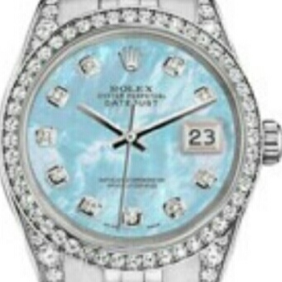 Rolex Accessories - SOLD! Rolex Datejust Baby Blue Ladies Watch!