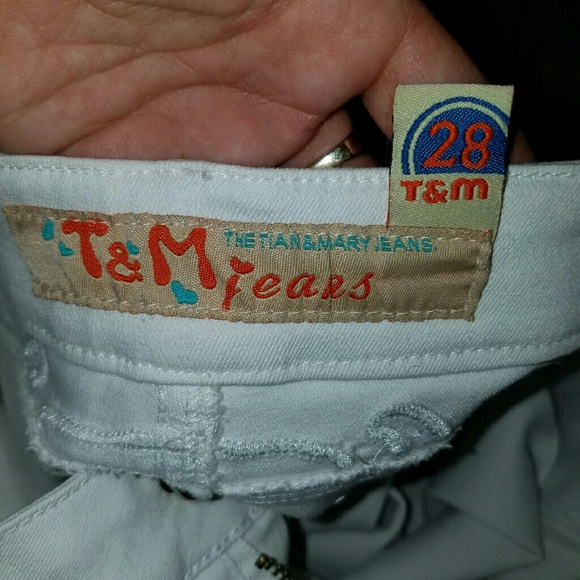 NWOT White T&M Jeans Sz 28 - Picture 3 of 3